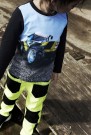 Minymo T-skjorte Barn Langermet Traktorprint Gul Tap Shoe (Kun str 122 og 128) thumbnail