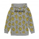 Minymo Genser Barn Sweat Langermet Hette Pikachu Grey Melange (Kun str 98 og 110) thumbnail