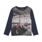 Minymo T-skjorte Barn Langermet Traktor Kuer Black Iris (Kun str 92 og 110) thumbnail