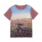 Minymo T-skjorte Barn Kortermet Traktorprint Deco Rose thumbnail