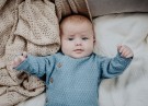 Fixoni Cardigan Baby Strikket Faded Denim (kun str 74) thumbnail
