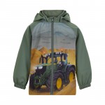 Minymo Softshelljakke Barn Traktor Agave Green (UTSOLGT)