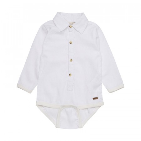 Minymo Body Baby Langermet Skjorte White (Kun str 56, 68 og 80)