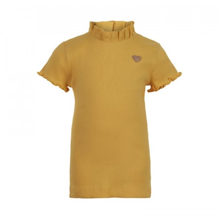 T-skjorte SS Rib Buff Yellow Minymo