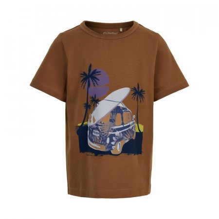 Minymo T-skjorte Barn Kortermet Bilprint Chipmunk